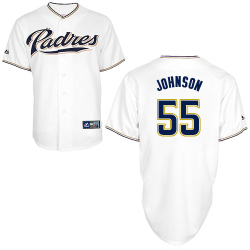 Josh Johnson #55 Youth Baseball Jersey-San Diego Padres Authentic Home White Cool Base MLB Jersey